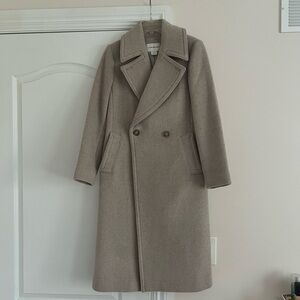 Women’s Double-Breasted Wool Coat - taupe